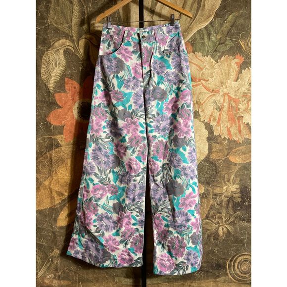 For Love & Lemons Floral Tamara Wide Leg Jeans Size M NWT - Picture 4 of 4